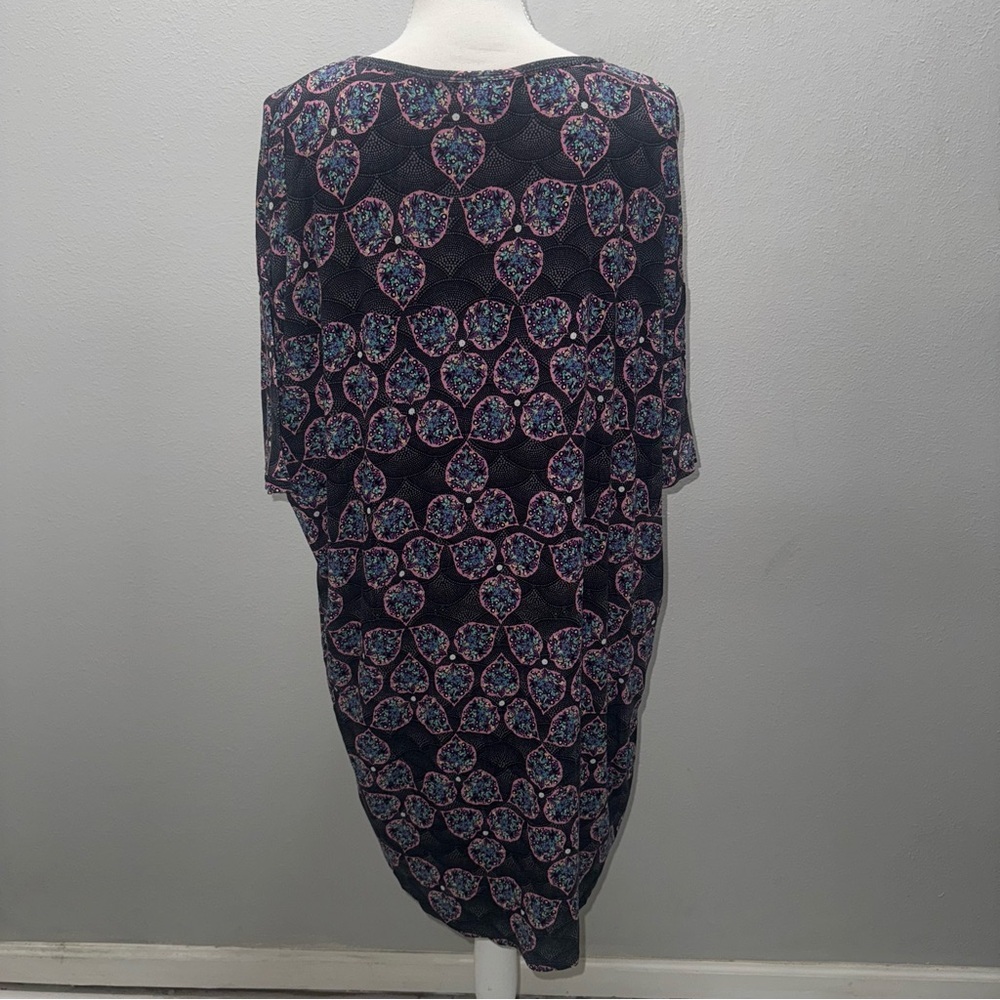 LuLaRoe Black Mint Pink Mint Women’s M Scoop Neck Short Sleeve Shirt Dress - Picture 3 of 9